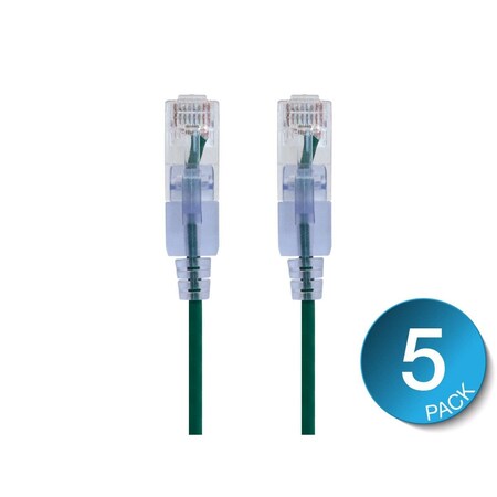 Monoprice SlimRun Cat6A Ethernet Patch Cable - Snagless RJ45_ UTP_ Pure Bare Cop 16299